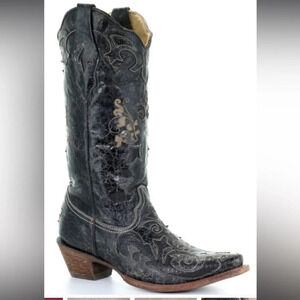 Corral Vintage Brown Distressed Crackle Boots, size 6.5